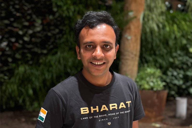 Adarsh (Ady) holding a professional camera